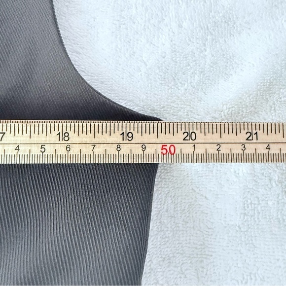 Free People Suit Shop Vest Gray with Shoulder Pads and Pockets Lined Size L - Picture 7 of 13